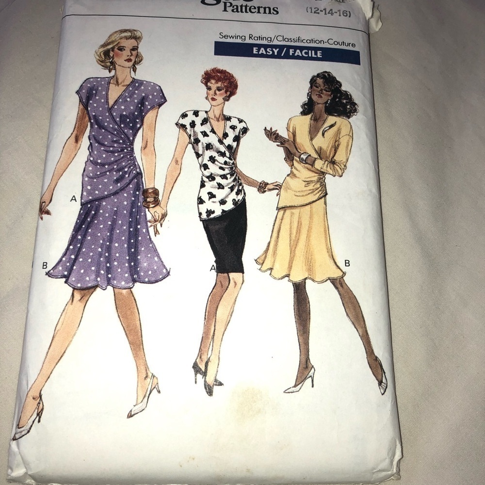 Vintage Vogue 7248 skirt and top pattern- uncut- stylish outfit by vogue